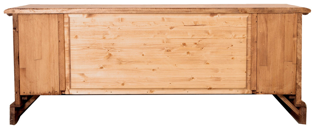 Biscottini Mobile porta tv Country in legno massello di tiglio finitura naturale Made in Italy