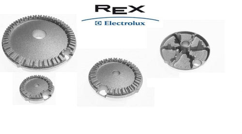 REX ELECTROLUX BRUCIATORI CUCINA A GAS PIANO COTTURA 4 FUOCHI 1 G + 2 M B 4460