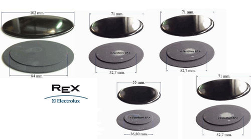 REX ELECTROLUX ZOPPAS PIATTELLI SPARTIFIAMMA CUCINA 5 FUOCHI 3 MEDI S 4445