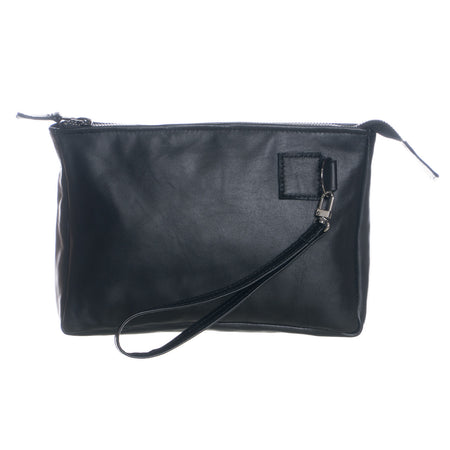Checco - Pochette da Uomo Nera In Vera Pelle