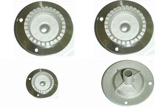 BRUCIATORI PER CUCINA GAS BOMPANI BOREAL 4 PZ IN ALLUMINIO 2 GRANDI COD B 0428