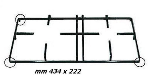 GRIGLIA PER CUCINA A GAS SMALTATA CM 43 X 22 2 FUOCHI LOFRA COD P 3251 1 pz