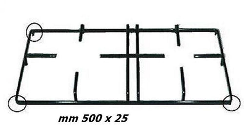 GRIGLIA PER CUCINA A GAS SMALTATA CM 50 X 25 2 FUOCHI LOFRA COD P 3252