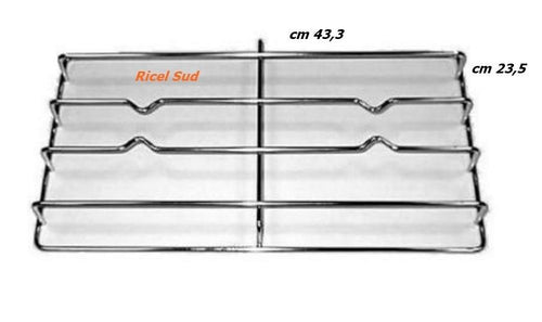 SAMET GRIGLIA PER CUCINA 2 FUOCHI COLORE INOX CM 43,3 X 23,5 F 4708