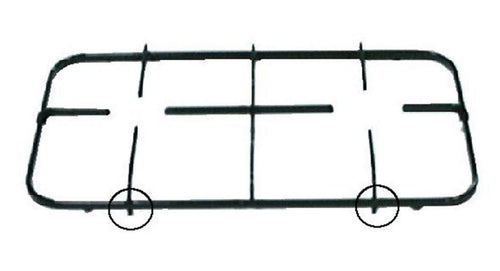 GRIGLIA NERA CUCINA A GAS ADATTA A TECNOGAS CM 41,6 x 23 P 5950