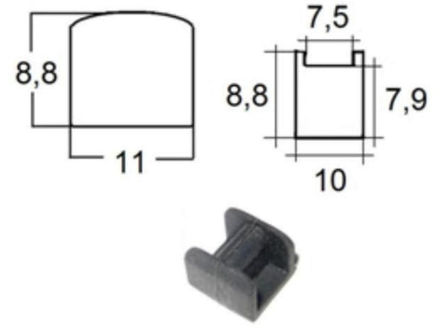 GOMMINO ANTIGRAFFIO PER GRIGLIA CUCINA GAS 4 PZ ADATTI FRANKE P0017