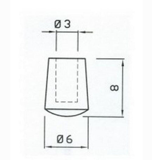 GOMMINO ANTIGRAFFIO PER GRIGLIA CUCINA GAS 4 PZ ARISTON INDESIT COD P0004