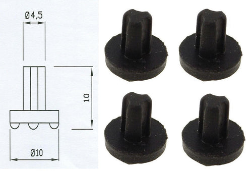 GOMMINO ANTIGRAFFIO PER GRIGLIA CUCINA A GAS WHIRLPOLL IGNIS 4 PZ COD P002