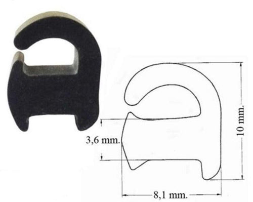 GOMMINO ANTIGRAFFIO PER GRIGLIA CUCINA GAS 4 PZ UNIVERSALE / FRANKE P0001
