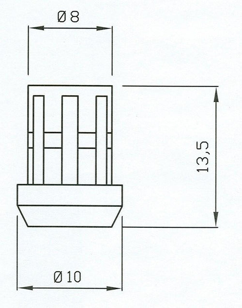 FITTINGS FOSTER GOMMINO ANTIGRAFFIO PER GRIGLIA CUCINA GAS 4 PZ P0003