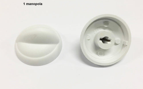 MANOPOLA CUCINA A GAS UNIVERSALE BIANCA PASSO MM 6 GAMBO PIATTO 1 PZ M 7037