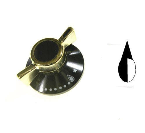 CANDY IBERNA GASFIRE 1 PZ MANOPOLA CUCINA NERA / ORO INNESTO 6 MM M 1741