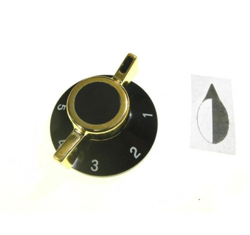 CANDY IBERNA GASFIRE 1 PZ MANOPOLA NERA / ORO PIASTRA INNESTO 6 MM M 1737