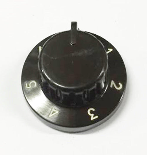 1 MANOPOLA NERA UNIVERSALE PER PIASTRA ELETTRICA INNESTO MM 6 GAMBO MM 0 M 162