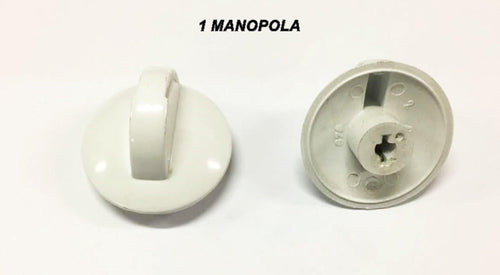 1 MANOPOLA CUCINA GAS UNIVERSALE BIANCA PASSO MM 6 GAMBO LUNGO + 5 MM M 7009