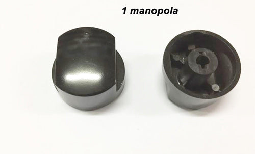 1 MANOPOLA UNIVERSALE NERA PER CUCINA A GAS PASSO MM 6 GAMBO ALTO 0 MN 138