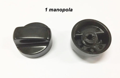 1 MANOPOLA UNIVERSALE NERA PER CUCINA A GAS PASSO MM 6 GAMBO ALTO - 3 MN 139