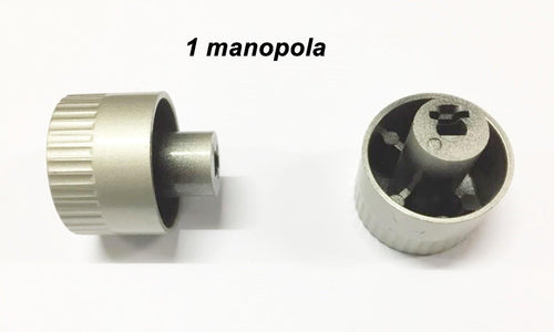 1 MANOPOLA UNIVERSALE SILVER PER CUCINA A GAS PASSO MM 6 GAMBO ALTO + 13 MN 140