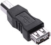 Adattatore Convertitore USB A Femmina USB B Maschio Nero