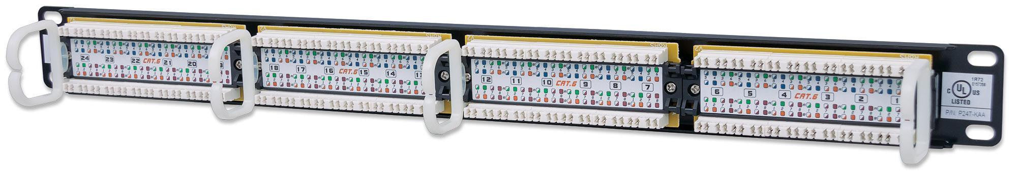 Pannello Patch UTP 24 posti RJ45 cat. 6