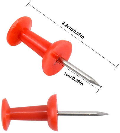 Spilli Colorati Puntine con Testina per Lavagne in Sughero 20 pz