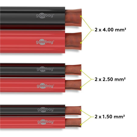 Cavo Audio per diffusori acustici Nero/rosso 2,5 mm² matassa 100mt