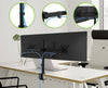 Supporto da Scrivania per 2 Monitor 13-27'' Diametro 48 mm ad Altezza Regolabile con Morsetto a C