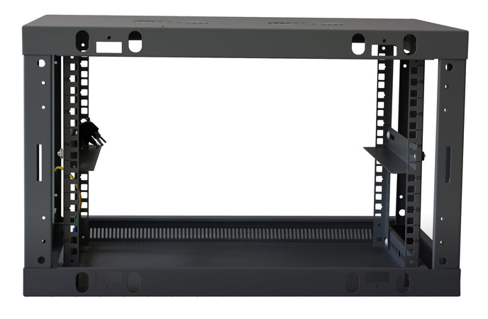 Armadio Rack 19'' a muro 6 unit&agrave sezione unica prof. 450mm Nero