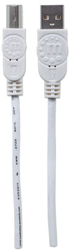 Cavo USB 2.0 A maschio/B maschio 3 metri Bianco