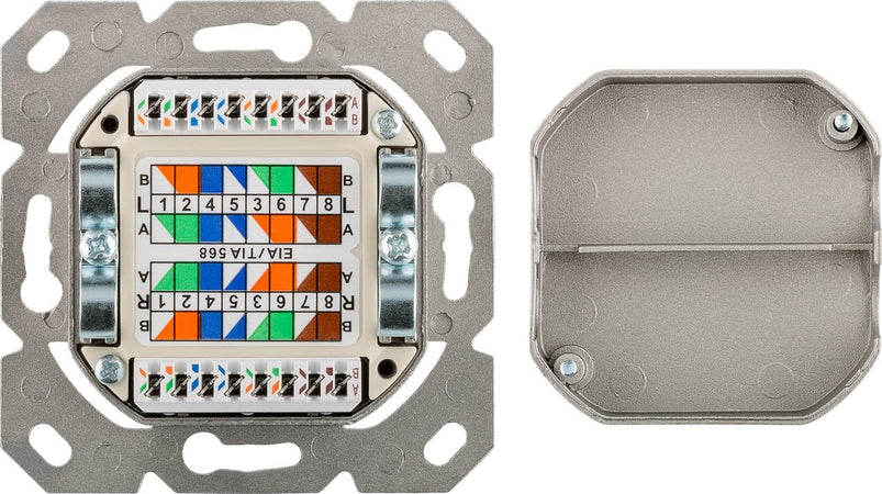 Presa a Muro Esterna 2xRJ45 Cat.6A Bianco