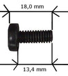 Kit Set 4 Viti 4 Dadi e 4 Rondelle per Montaggio Rack Nero