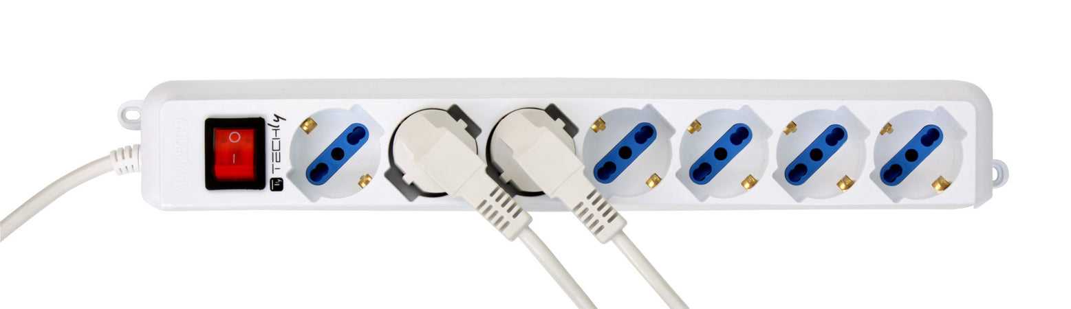 Multipresa 7 Posti Italiana Bipasso / Schuko