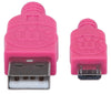 Cavo Micro USB Guaina Intrecciata USB2.0 A M/MicroB M Viola Blister