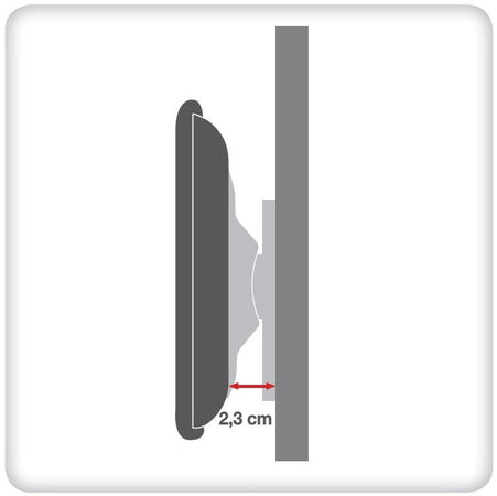 Supporto a Muro Fisso Ultra Slim per TV LED LCD 32-55'' Nero