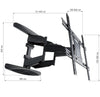 Supporto a Muro Ultra Slim per TV LED LCD 40-80'' Full Motion Nero