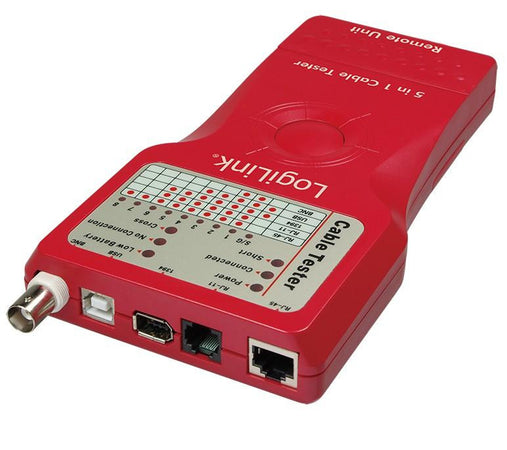 Tester di Rete per Cavi Firewire RJ45 Cat. 5 e 6, ISDN, USB e BNC