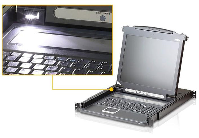 Console USB-PS2 VGA con LCD 17'' da rack 19'', CL1000M