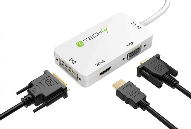 Adattatore 3 in 1 DisplayPort 1.2 a HDMI/DVI/VGA