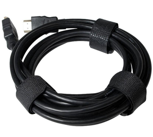 Fascette Fermacavo Nero in Velcro Set da 10 pz