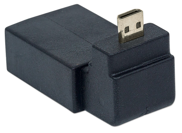 Adattatore HDMI A Femmina / Micro D Maschio Angolato Nero