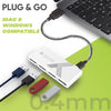Mini Hub USB Hi Speed 4 Porte Bianco
