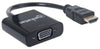 Cavo Convertitore HDMI a VGA con MicroUsb 30cm Nero
