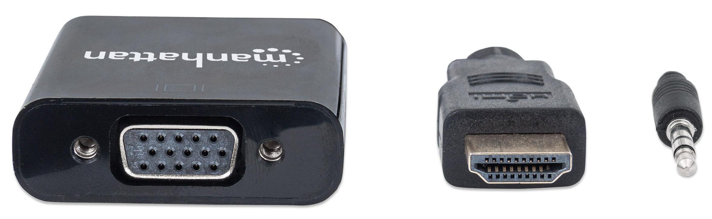 Cavo Convertitore da HDMI a VGA con Audio e MicroUsb 30cm Nero