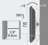 Supporto a muro per TV LED LCD 13''-30'' full motion Bianco