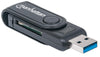Mini Lettore/Scrittore di Card USB 3.0, 24 in 1 Nero