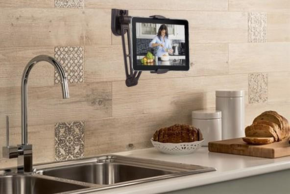 Supporto Estensibile per Tablet e i-Pad 4.7''-12.9'' da Muro o Sottopensile
