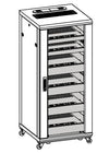 Armadio Rack 19'' 600x600 27U per Audio Video Nero