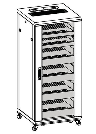 Armadio Rack 19'' 600x600 27U per Audio Video Nero