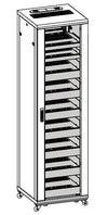 Armadio Rack 19'' 600x600 44U per Audio Video Nero