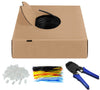 Kit Matassa U/UTP Cavo Cat.6 CCA Rigido 305m Fascette e Plug RJ45